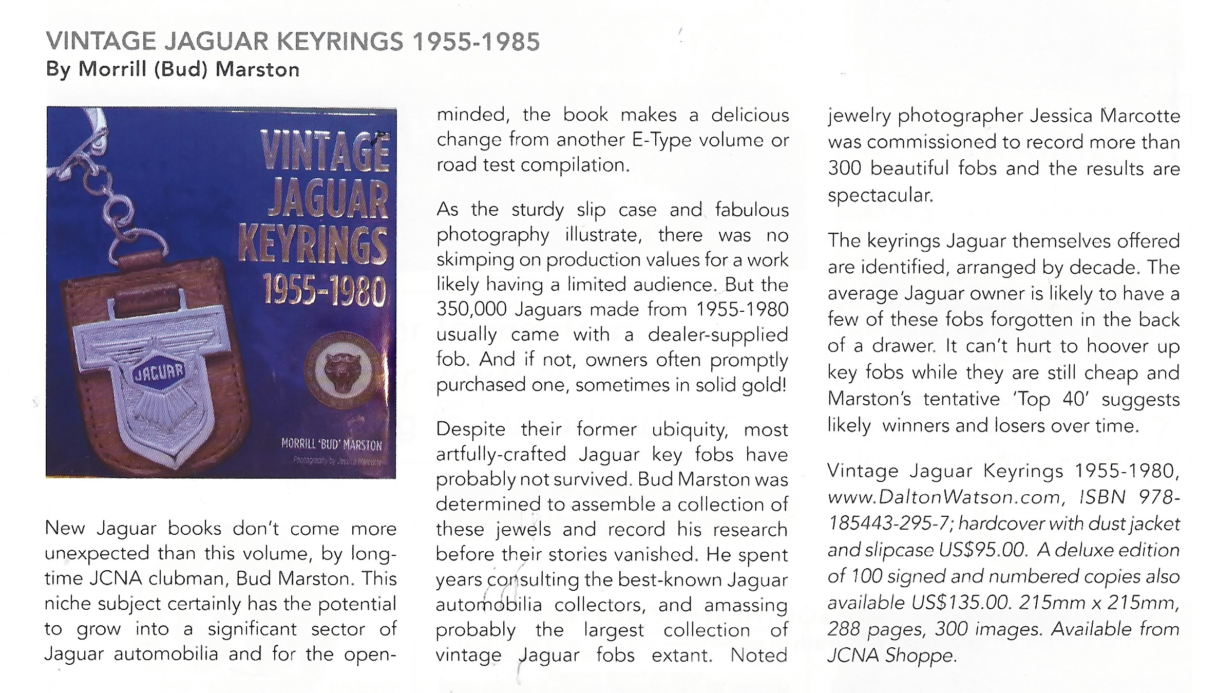 Jaguar Journal review of Vintage Jaguar Keyrings