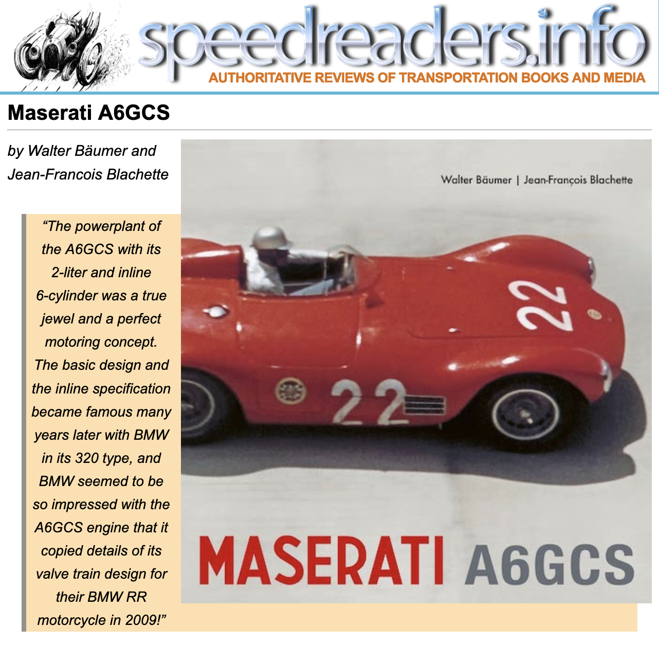 Maserati A6GCS book